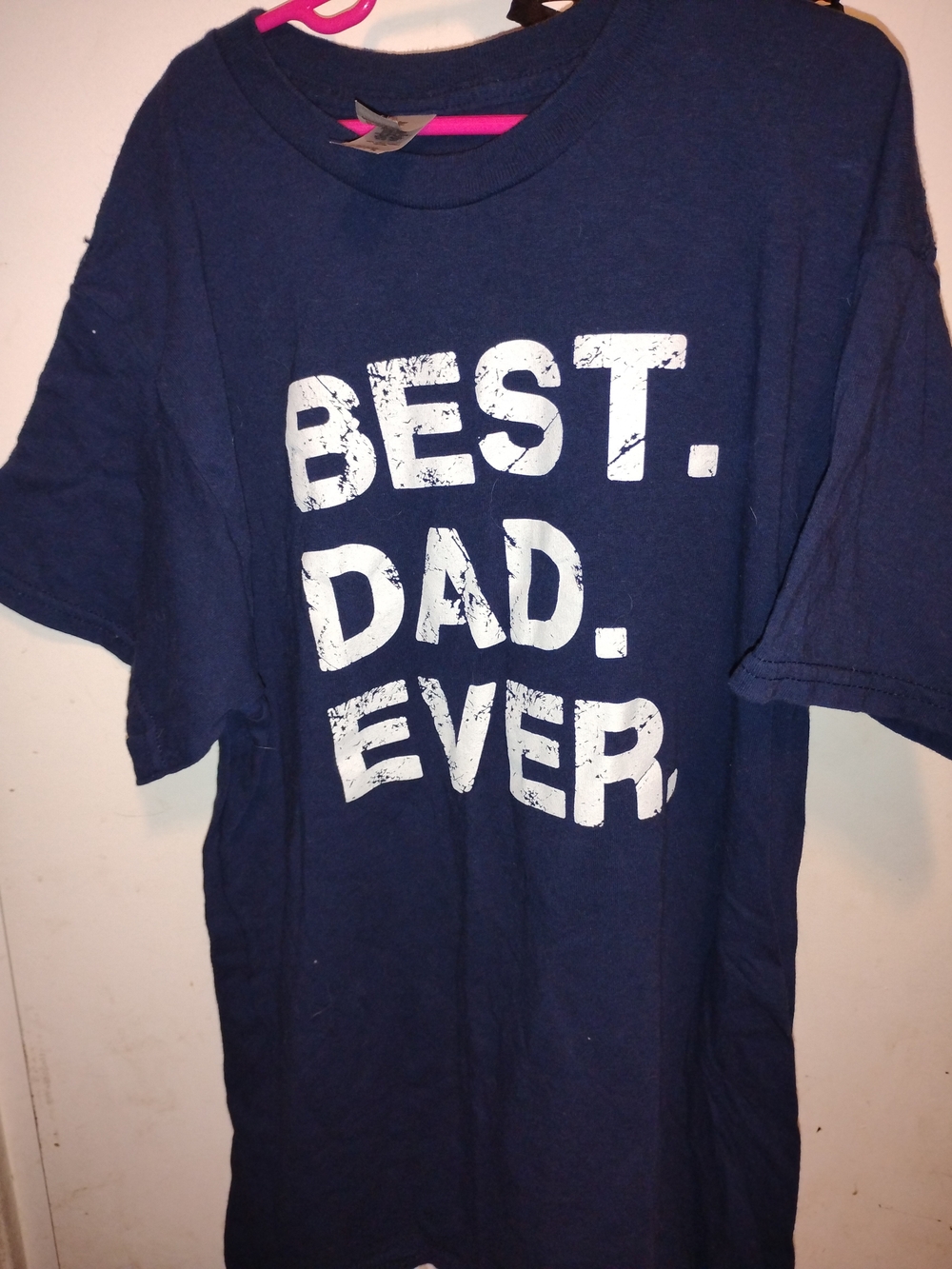 Gildan Navy Blue 'BEST. DAD. EVER.' Short Sleeve Graphic Tee